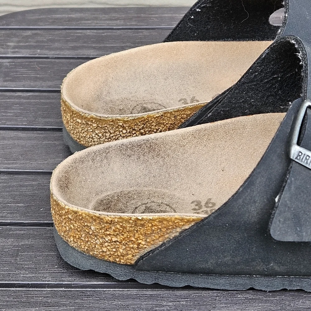 Birkenstock Vegan Arizona Black Sandals Womens Shoes EU Size 36 Regular/Narrow